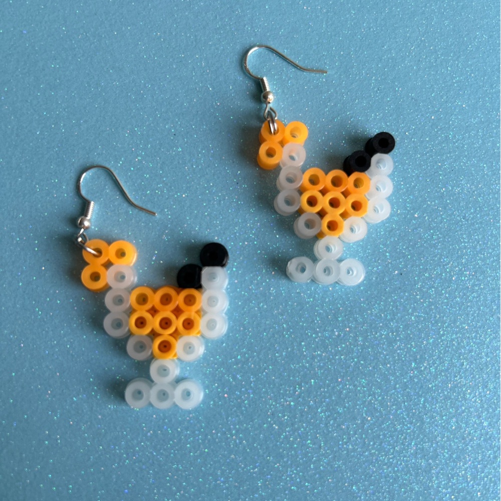 Handmade Tropical Cocktail Perler Bead Earrings